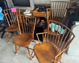SET OF 5 STURDY "CAPE COD" CHAIRS