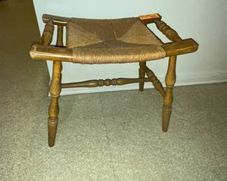 Vintage rush seat stools (we have a pair of these!)