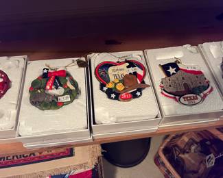 AND MORE TEXAS ORNAMENTS IN BOXES!