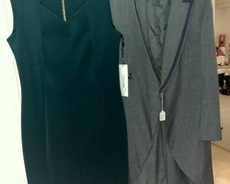 Calvin Klein dress w/ tags & a Men's "Lord West" tuxedo jacket