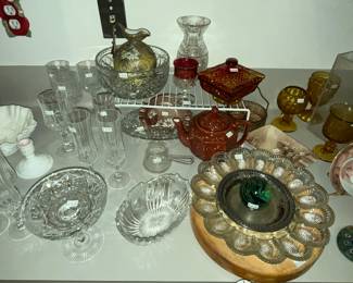 Lots of beautiful vintage glassware