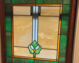 LOVELY FRAMED STAINED GLASS PANEL!