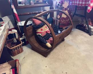 Bentwood magazine / kindling rack