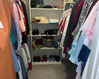 Huge closet full of fine women's clothing!