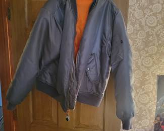 C.S.I. Flyers Jacket US Airforce USAF Quilted Military Reversible USA