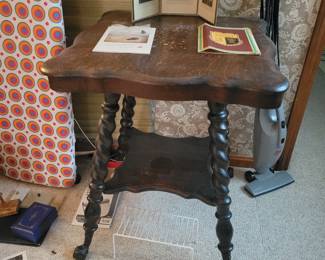 Antique Claw and Ball Foot Parlor Side Table.