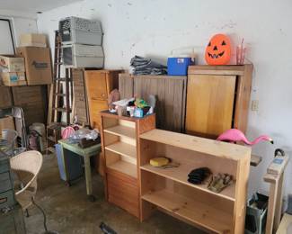 Lots of wooden shelving, all must go!