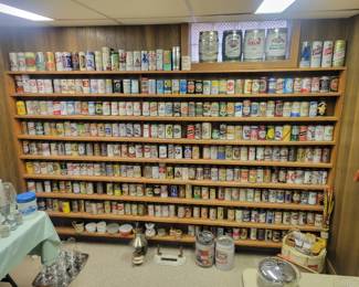 Vintage beer can collection!