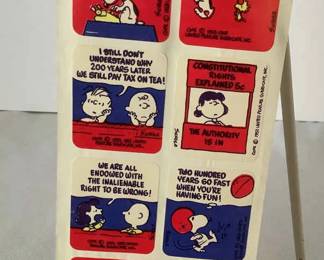 VTG Hallmark Stickers, Charlie Brown Friends