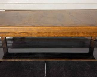 Coffee Table with Glass Shelf