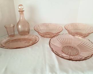 VTG Sharon Depression Glassware