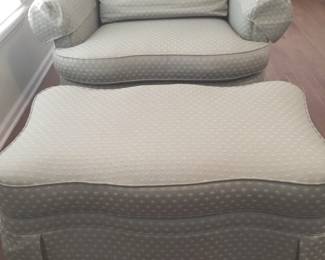 Ethan Allen Occasional Chair with Ottoman