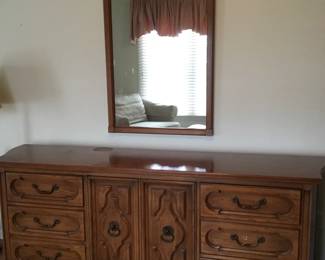 Solid Wood Dresser with Mirror