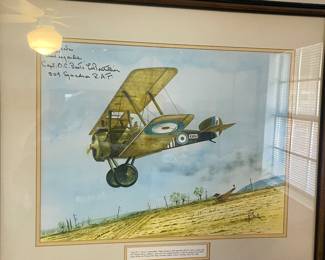 Signed by Boots LeBoutillier. Famed pilot who fought against the Red Baron
