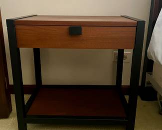 Milo Baughman Long Dresser, wall mirrors (2), night stand and headboard 