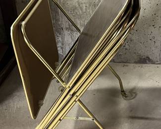 Vintage Rolling Cart Stand with 4 Sofa Trays