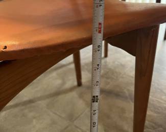 MCM Dining set with 4 chairs - chair seat dimensions in photo