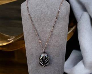 Onyx Wire Wrapped Tree Of Life Necklace Tested