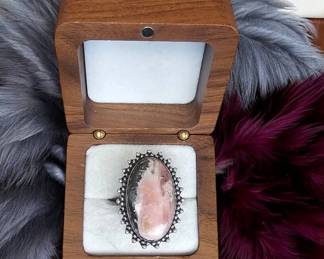 Pyrite In Rhodochrosite Ring Tested 