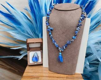 Lapis Lazuli Ring Necklace  Tested 