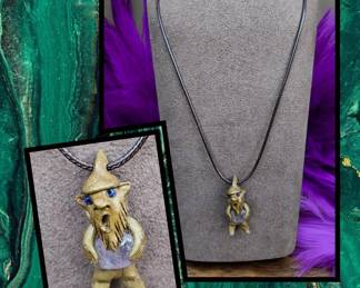 Troll With Amethyst Stone Necklace Tested