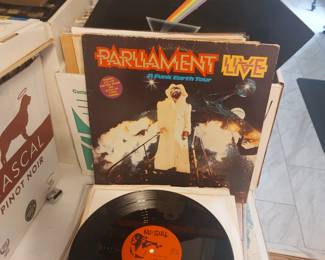 Boxes & boxes of vinyl LP records