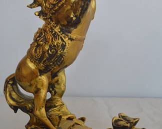 Metallic Horse Sculpture  