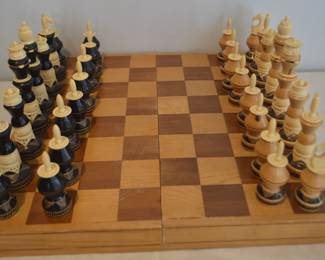 Carved chess set 