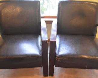 pair of leather seats 