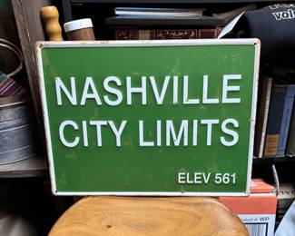 NASHVILLE CITY LIMITS, 16" x 12" Embossed Metal Sign 