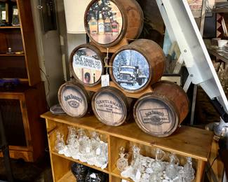RARE, Vintage JACK DANIELS Wooden Barrel Display