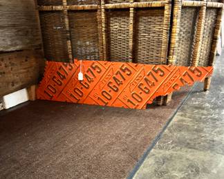 LARGE, 42" x 10" TN VOLS Metal Embossed License Plate Style Sign