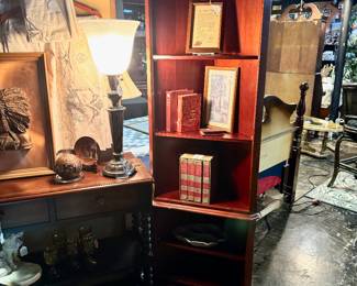 Mahogany Corner Cabinet with Adjustable Shelving