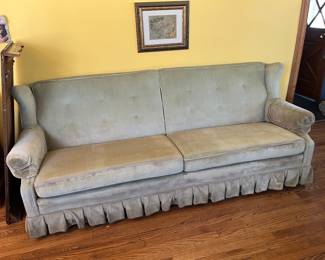 Vintage crushed velvet sofa