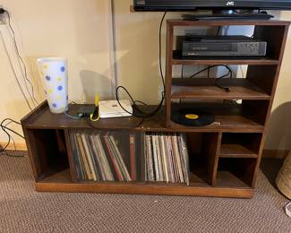 TV stand and records.....