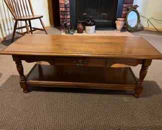 Wood coffee table