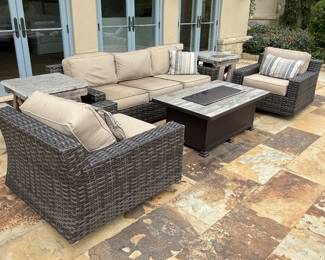 Outdoor patio set with OW Lee fire pit 
       1800.00