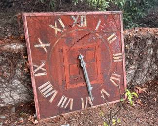 Huge heavy steel antique clock face 850.00