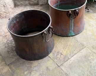 2 copper pots 500.00 pair