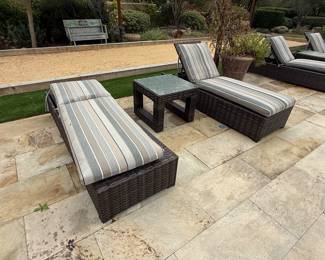 Pool Chase lounges set of 2 and side table 500
Two sets available 