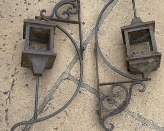 Old metal wall sconces 250.00 pair