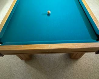 9' Grandy Billards Table w/Cover, 8 Pool Sticks Buy must have sufficient help with taking this item out of the home!