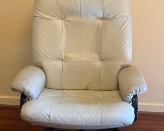 Cream Leather Recliner