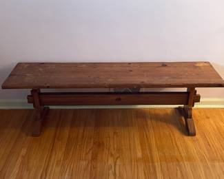 Solid Wood Rustic Bench