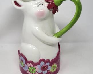 Dept 56 Easter Spring Rabbit Pitcher