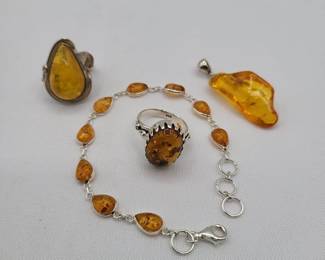 Amber Rings, Bracelet, Pendant