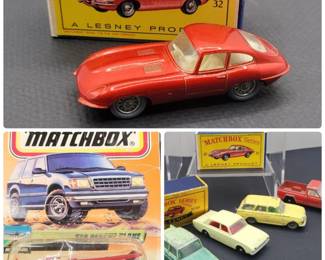 Vintage Lesley Matchbox Cars -Type E Jaguar In Box