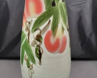 Chinese Pottery Vase 15" Signed