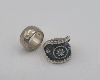 Designer Starburst Ring & Silpada Band SS