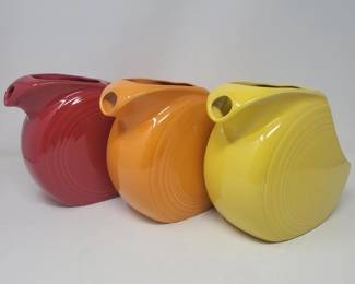 Fiesta USA Disk Pitchers Scarlet Butterscotch Sunflower